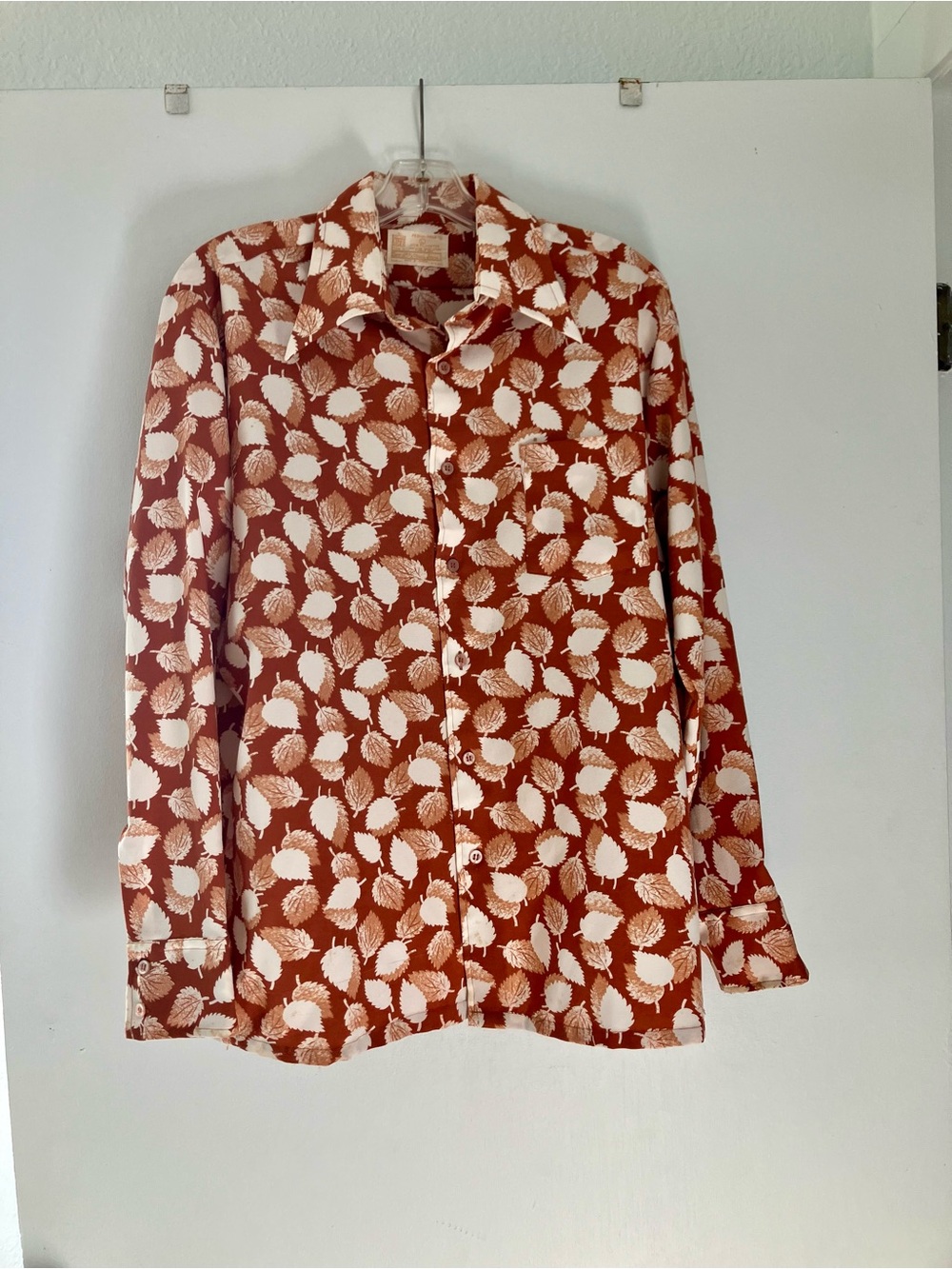 Vintage 1970s Sear’s Men's Kings Road Shop Shirt; Measurements & Flaws in Photos